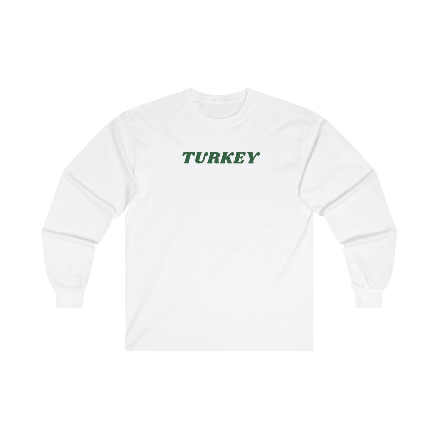 Mens Christmas 'Turkey' slogan Long Sleeve Tee