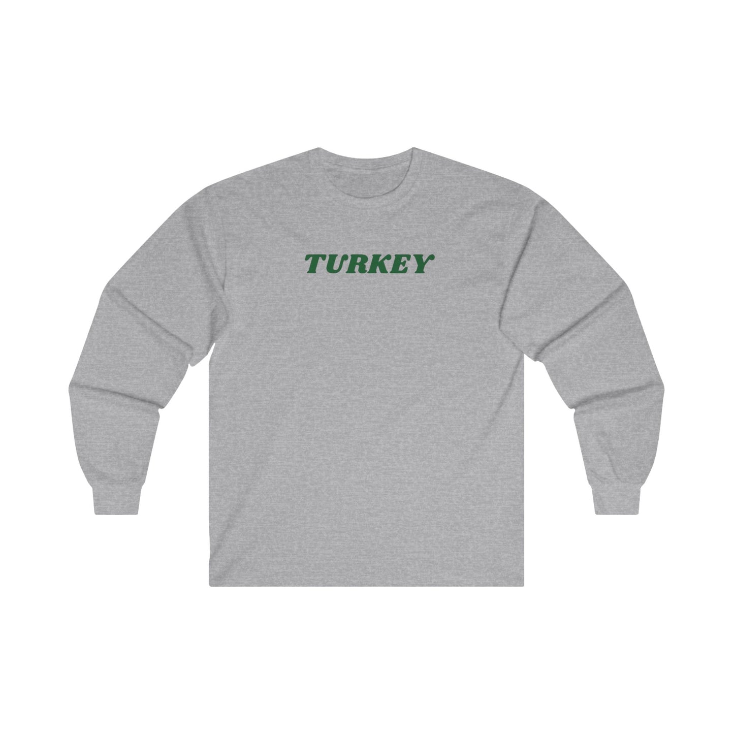 Mens Christmas 'Turkey' slogan Long Sleeve Tee